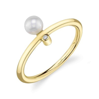 Shy Creation - Pearl & Diamond Ring