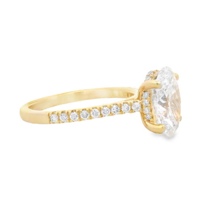 Diamond Engagement Ring - 2 1/2 Ct Oval Center