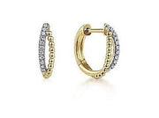 Gabriel & Co - Criss Cross Diamond Hoop Earrings