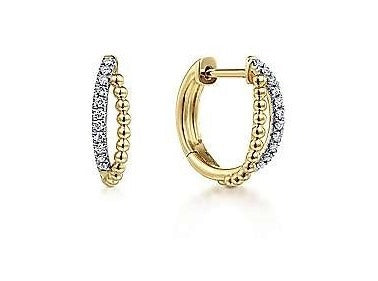 Gabriel & Co - Criss Cross Diamond Hoop Earrings