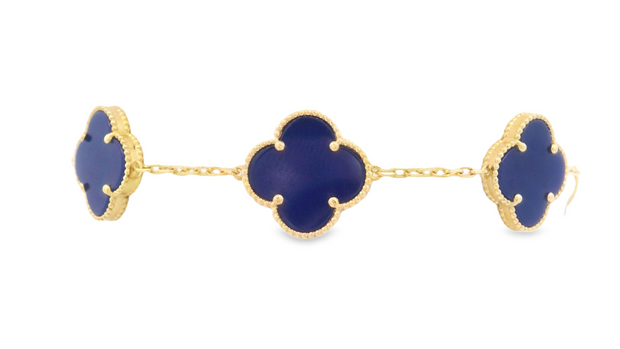 Lapis Clover Bracelet