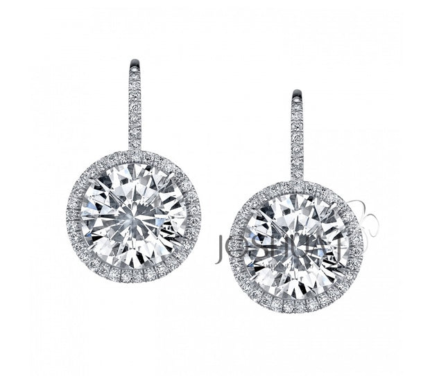 Diamond Dangle Earrings - 8 Ct