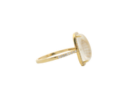 Moonstone & Diamond Ring