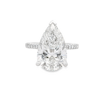 Diamond Wedding Set - 5 Ct Pear Center