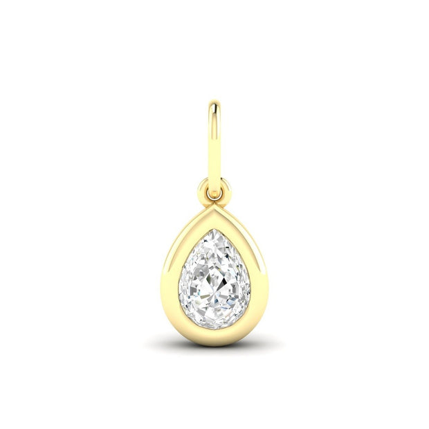 Pear Shaped Diamond Soliatire Pendant