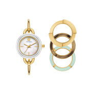 Tory Burch - Miller Bangle Watch Gold Tone With Interchangeable Top Rings