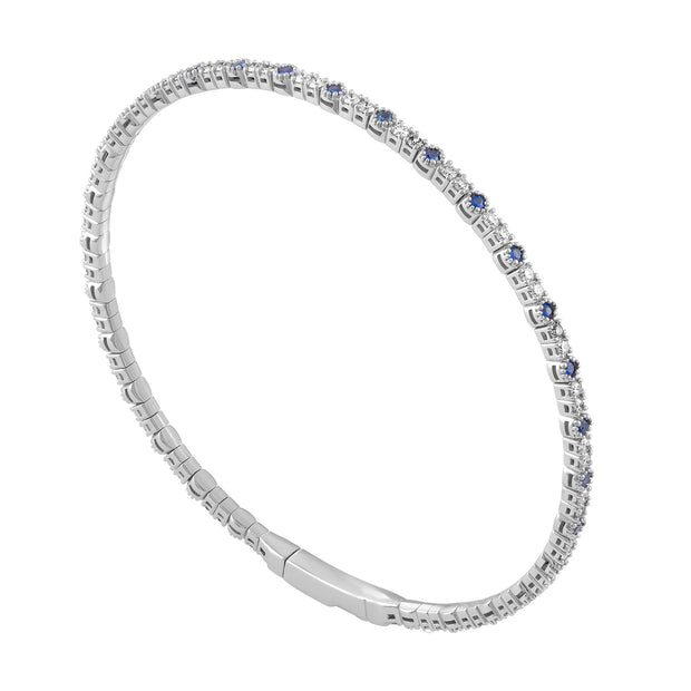 DIAMOND & SAPPHIRE FLEXIBLE BRACELET