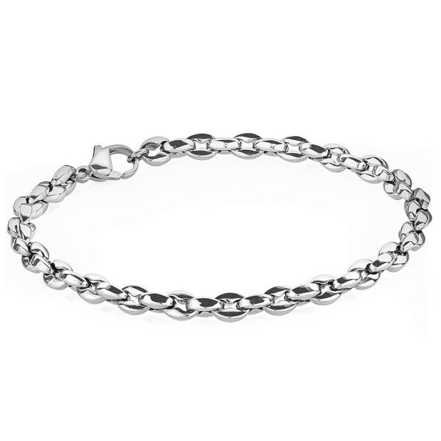 Italgem - Stainless Steel 4.5Mm Handmade Oval Link Bracelet