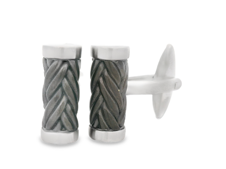 Weave Cylinder Cufflinks