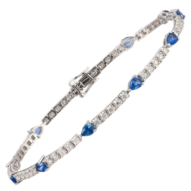 Sapphire & Diamond Tennis Bracelet