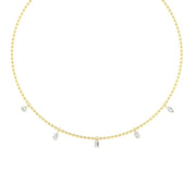 Various Shape Diamond Dangle Necklace