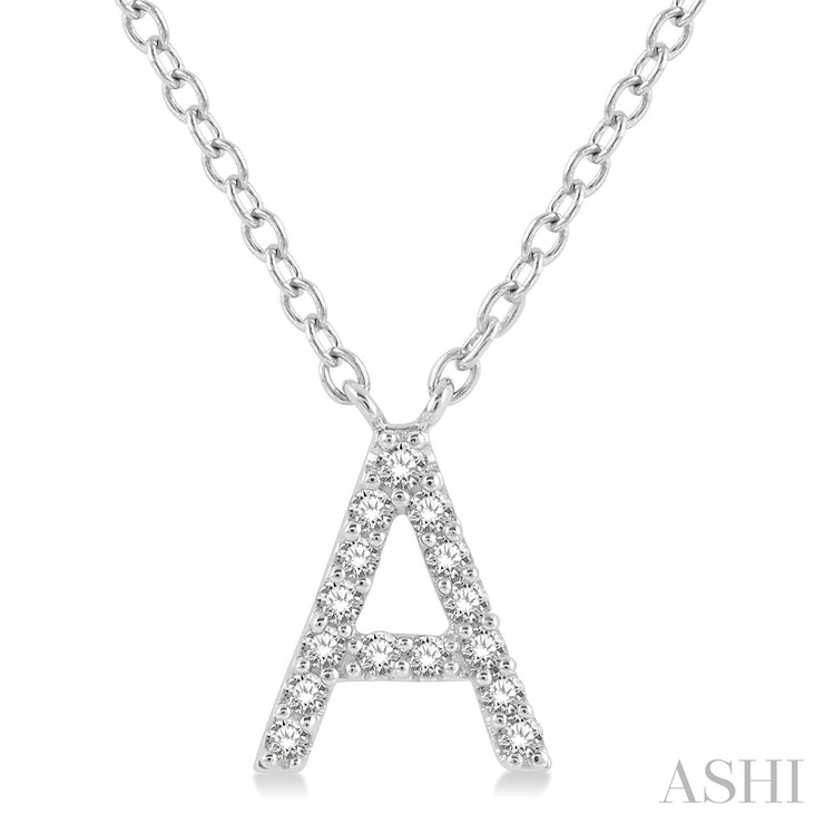Ashi - Diamond Initial "A" Pendant