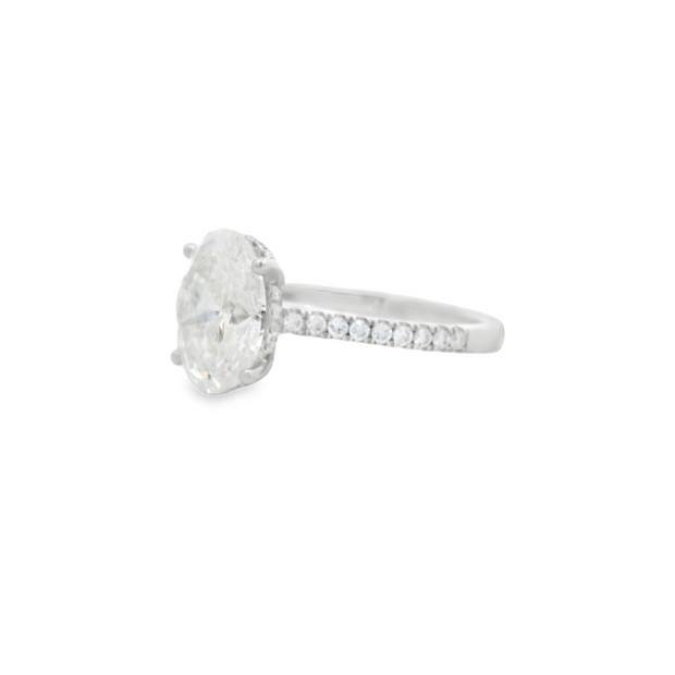 Diamond Engagement Ring - 3 Ct Oval Center