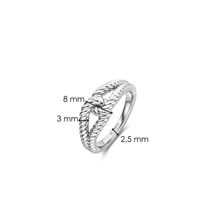 TI SENTO - SILVER ROPE RING