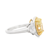 Yellow Diamond 3 Stone Ring