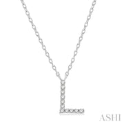 ASHI - 'L' DIAMOND INITIAL PENDANT