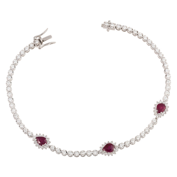 Ruby & Diamond Tennis Bracelet