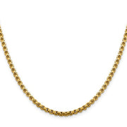 Yellow Gold 4mm Round Box Chain