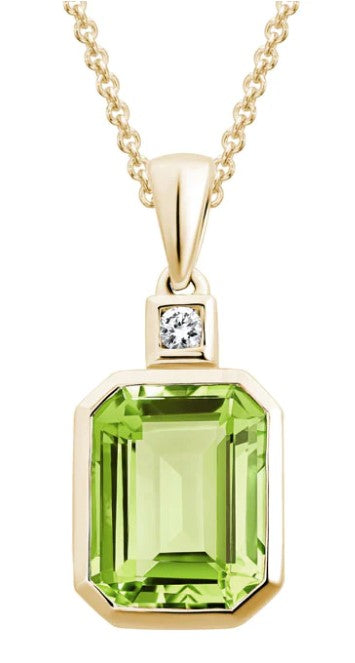 PERIDOT & DIAMOND PENDANT