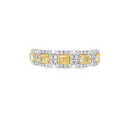 Yellow & White Diamond Band - 1 Ct