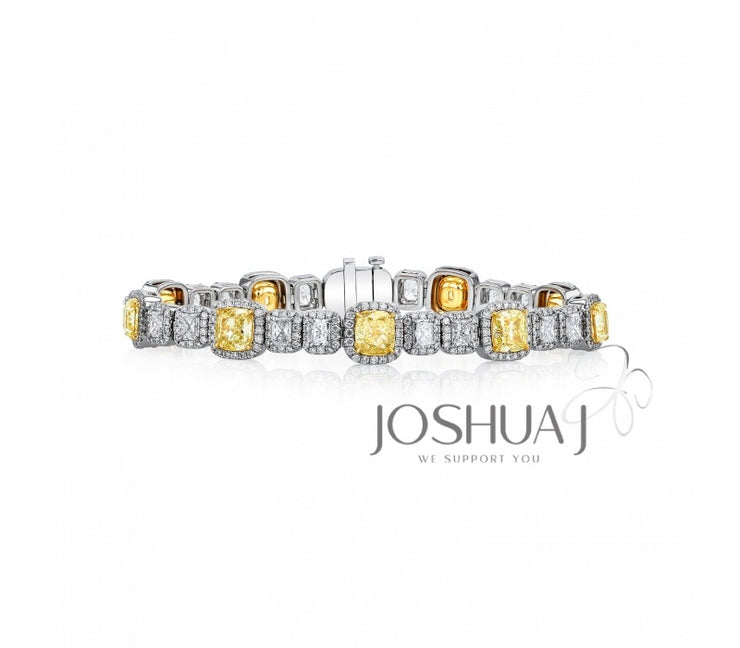 YELLOW DIAMOND TENNIS BRACELET