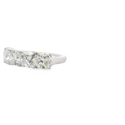 Cushion Cut Diamond 5 Stone Ring - 3 1/2 Ct
