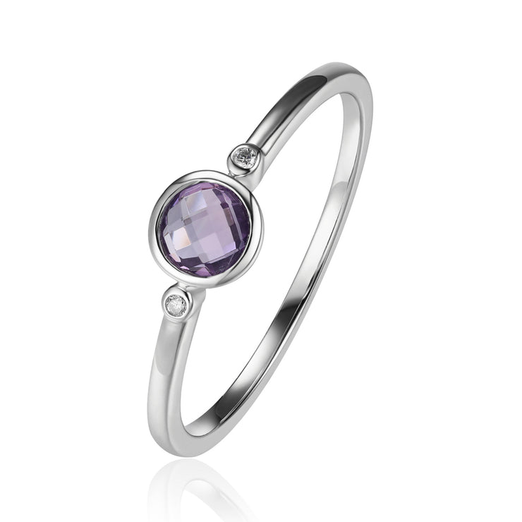 LUVENTE - AMETHYST & DIAMOND RING