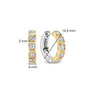 TI SENTO - CUBIC ZIRCONIA HOOP EARRINGS