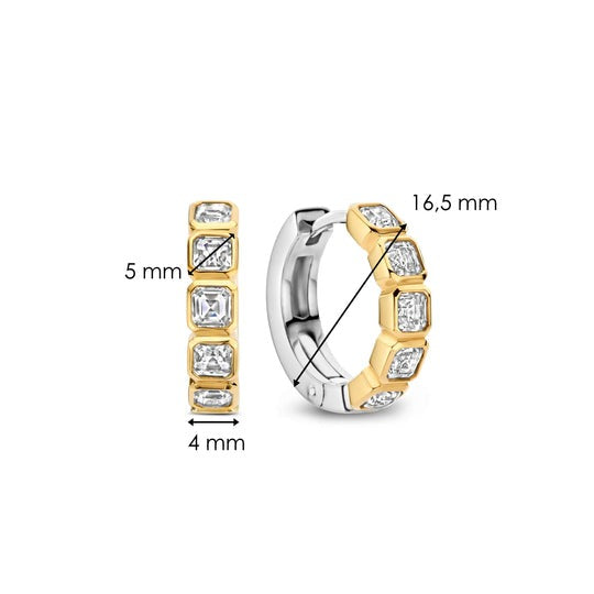 TI SENTO - CUBIC ZIRCONIA HOOP EARRINGS