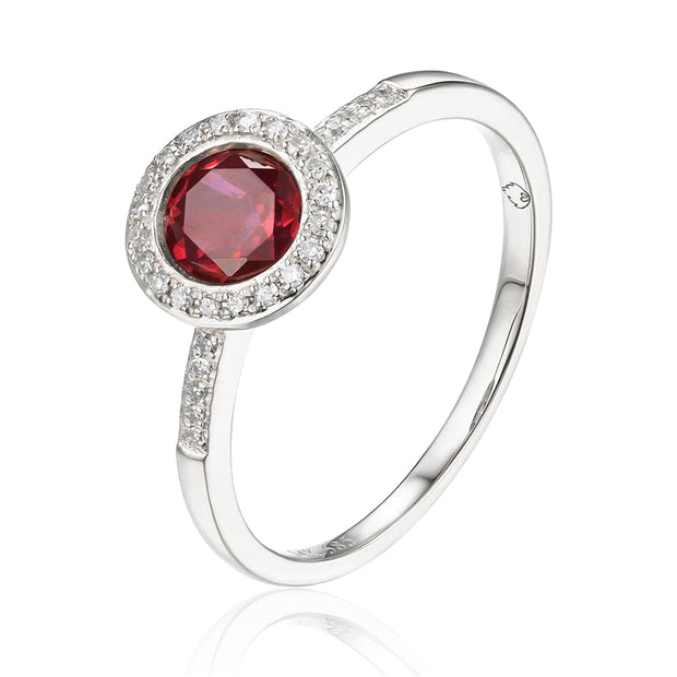 LUVENTE – GARNET & DIAMOND RING