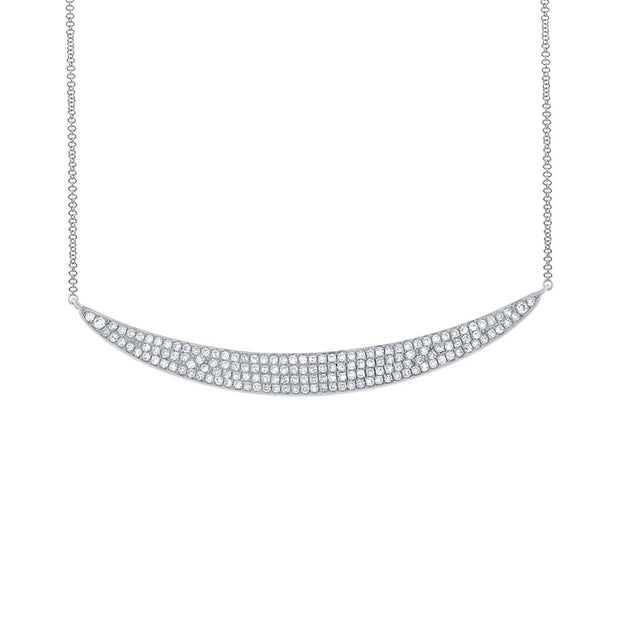 SHY CREATION - PAVE DIAMOND SMILE NECKLACE