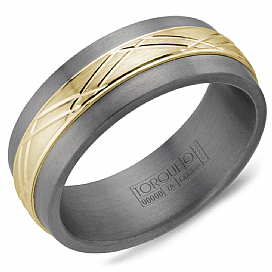 CROWN RING – TANTALUM & YELLOW GOLD BAND