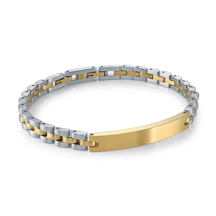 Two Tone Rolex Style Link ID Bracelet