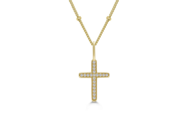 Charm & Chain Necklace Pavé Cross