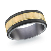 Black Carbon Fiber, Gold & Tantalum, Mardini Wedding Band
