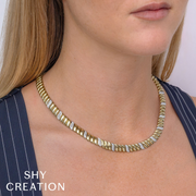 Diamond Ribbed Necklace