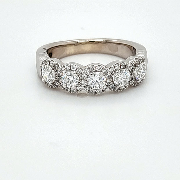 DIAMOND HALO WEDDING BAND – 1 TCW
