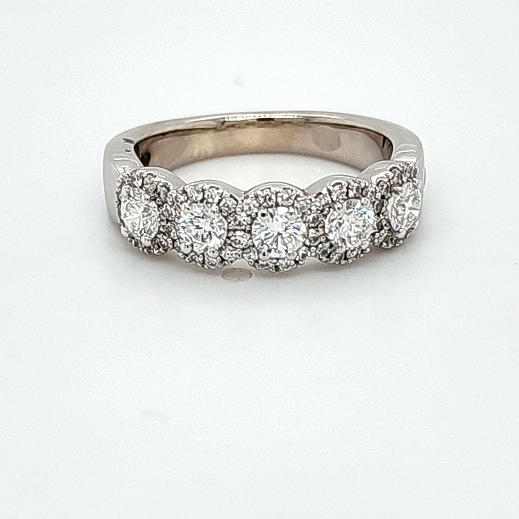 DIAMOND HALO WEDDING BAND – 1 TCW