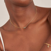 ANIA HAIE - TEAL SPARKLE CHAIN NECKLACE