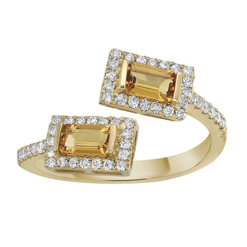 Citrine & Diamond Ring