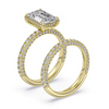 14K Yellow Gold Pave Domed Wedding Band With 81=0.77ctw Round Lab Grown Diamonds