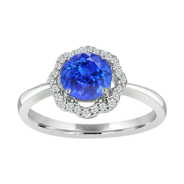 TANZANITE & DIAMOND RING