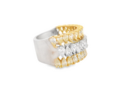 Yellow & White Pear Diamond Ring