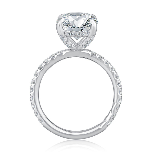 A Jaffe - Pave Diamond Basket Engagement Ring Setting