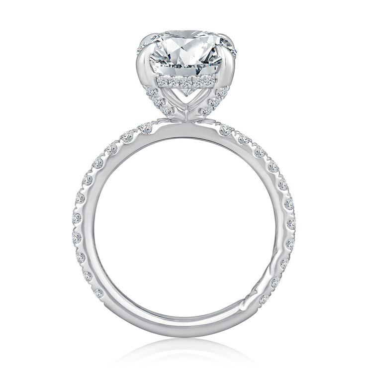 A Jaffe - Pave Diamond Basket Engagement Ring Setting