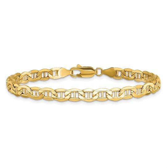 GOLD ANCHOR LINK BRACELET 8"