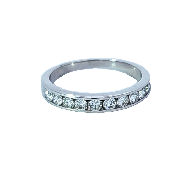 CHANNEL SET DIAMOND WEDDING BAND – 0.50 TCW