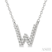 Ashi - 'W' Diamond Initial Pendant