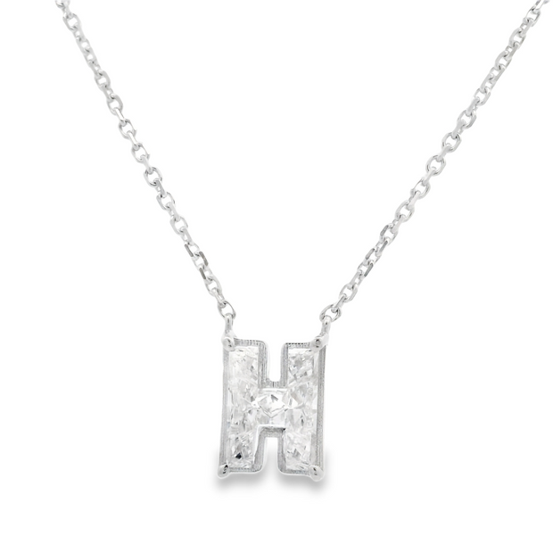 INITIAL "H" LAB GROWN DIAMOND PENDANT