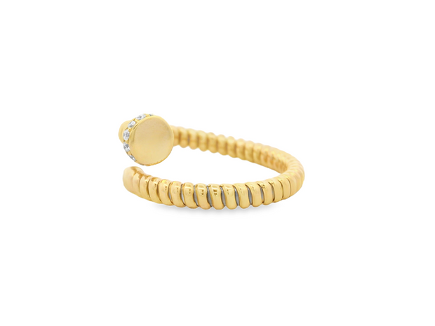 Yellow Gold Nail Bypass Ring